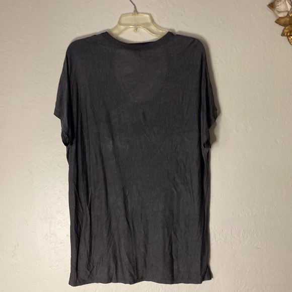 NWT Choker Tee in Charcoal,Semi Sheer and Longline Tee Top - Picture 9 of 9
